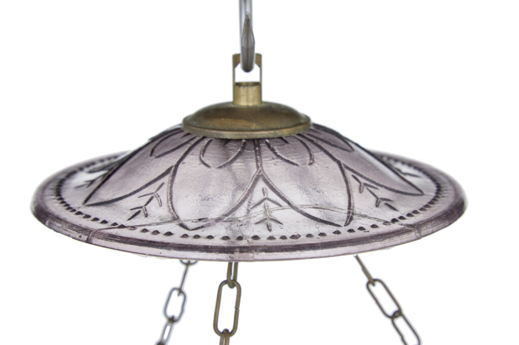 Pair of Early 20th Century French Glass Hanging Lanterns — image 6