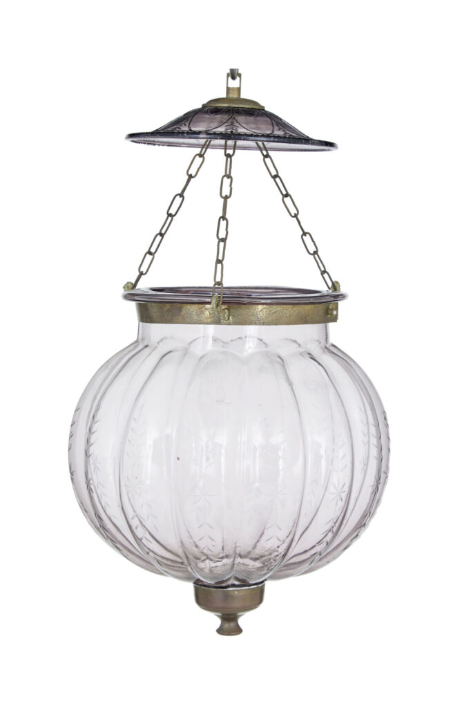Pair of Early 20th Century French Glass Hanging Lanterns — image 8