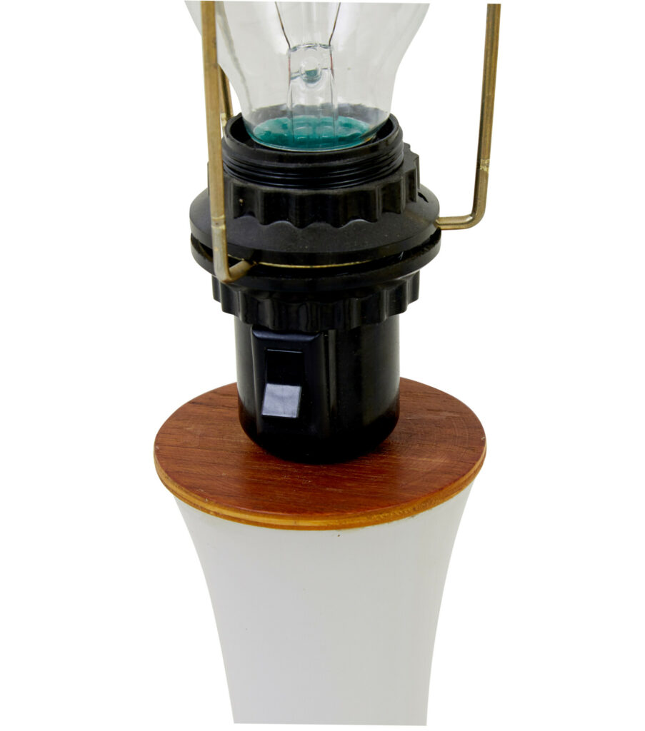 Pair of 1960’s White Glass Table Lamps by Bergboms — image 3