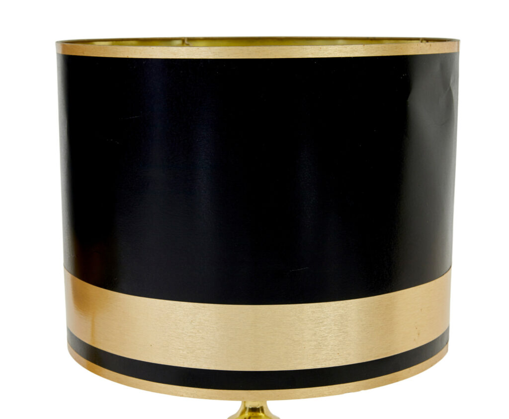 Large Pair of Scandinavian Modern Brass Table Lamps — image 6