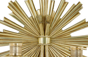 Quality Pair of Art Deco Gilt Sunburst Wall Sconces — thumbnail 5