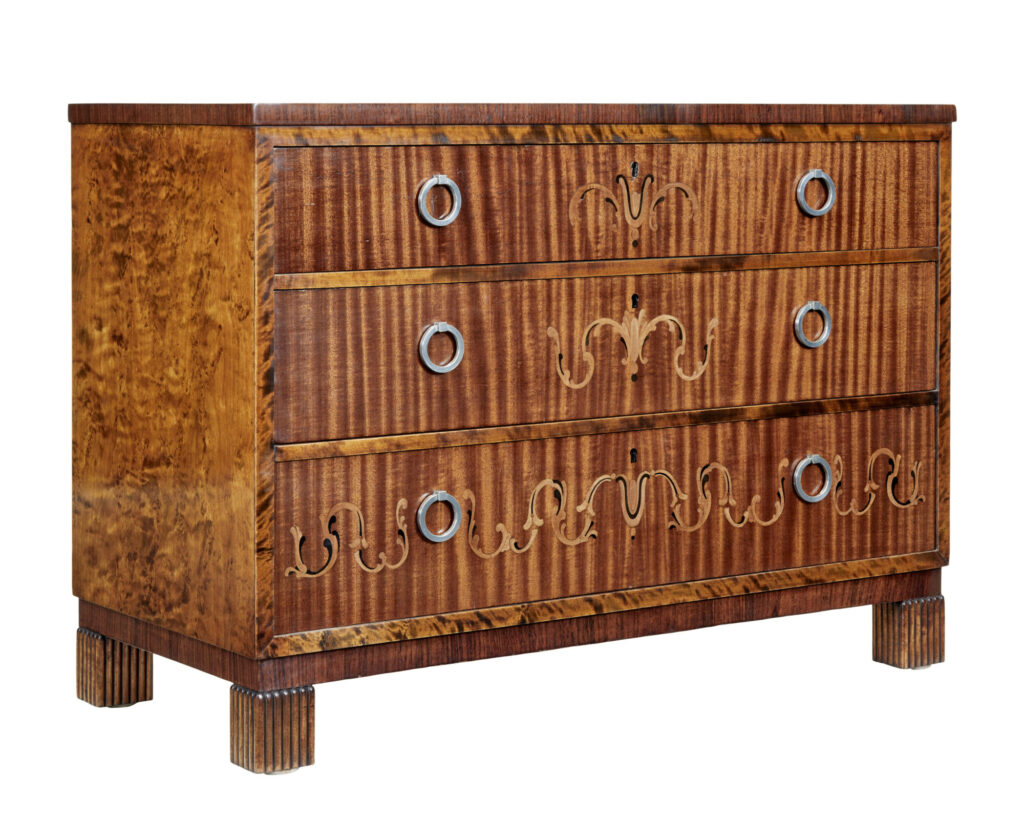 20th Century Art Deco Inlaid Chest of Drawers
