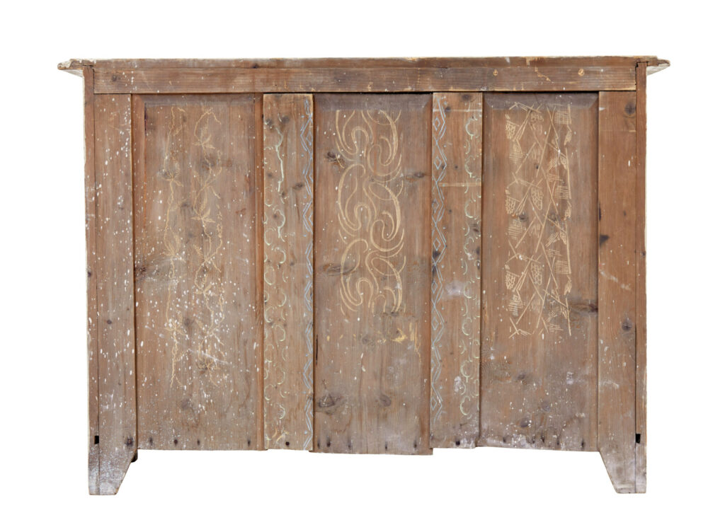 Rustic 19th Century Painted Swedish Pine Cupboard — image 6