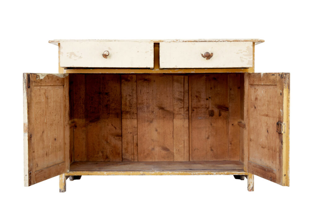Rustic 19th Century Painted Swedish Pine Cupboard — image 8