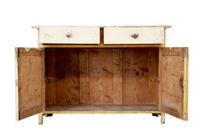 Rustic 19th Century Painted Swedish Pine Cupboard — thumbnail 8