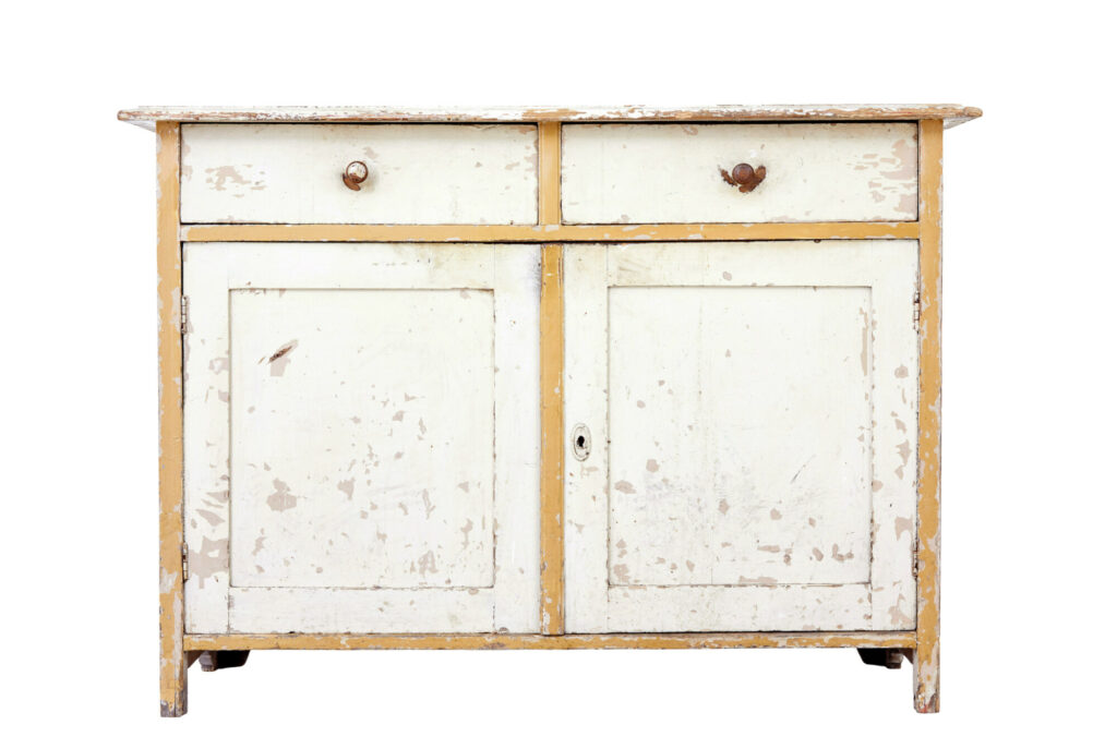 Rustic 19th Century Painted Swedish Pine Cupboard