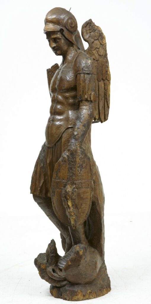 17th Century Carved Oak Gothic Figure — image 5