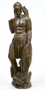 17th Century Carved Oak Gothic Figure — thumbnail 1