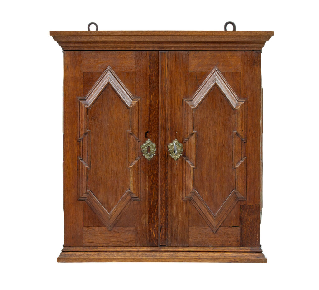 19th Century Baroque Revival Oak Wall Cupboard