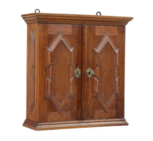 19th Century Baroque Revival Oak Wall Cupboard — thumbnail 2