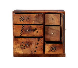 Early 20th Inlaid Desktop Drawer Cabinet — thumbnail 6