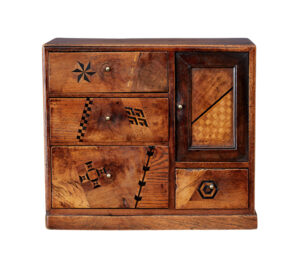 Early 20th Inlaid Desktop Drawer Cabinet — thumbnail 7