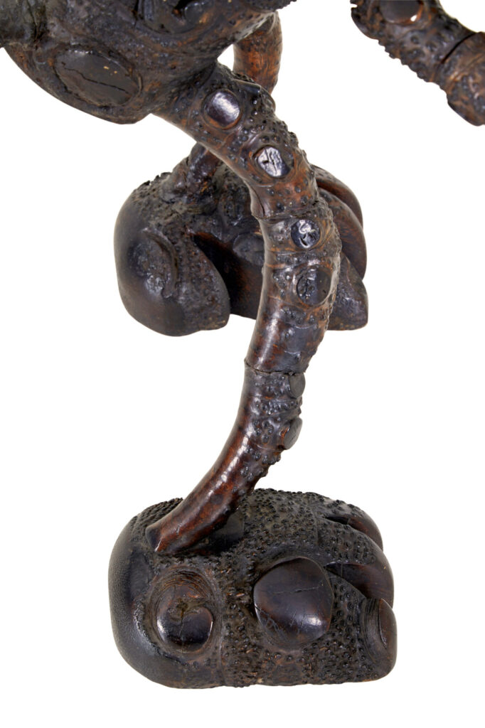 20th Century Carved Mango Wood Novelty Dinner Gong — image 2