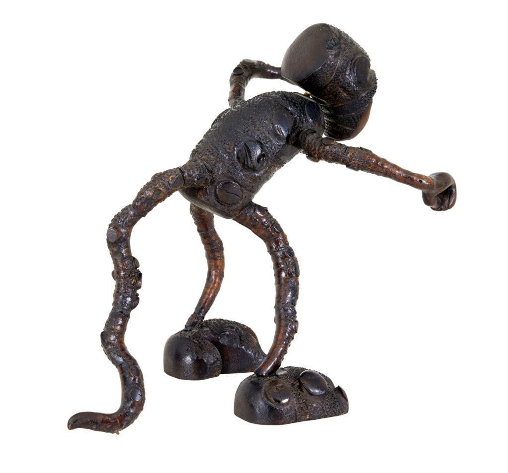 20th Century Carved Mango Wood Novelty Dinner Gong — image 8