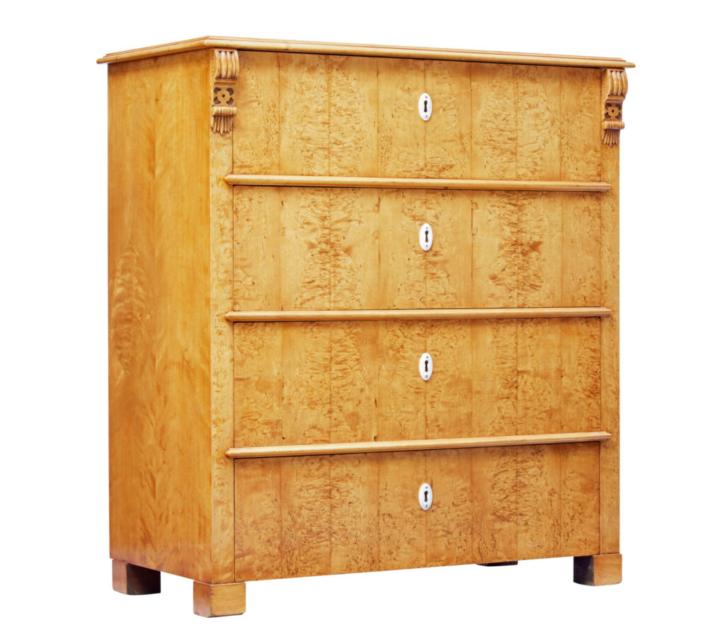 19th Century Swedish Birch Root Chest of Drawers
