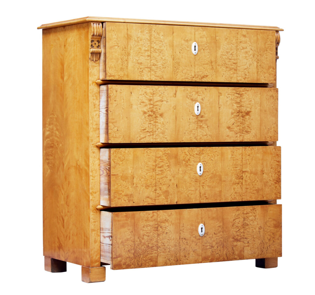 19th Century Swedish Birch Root Chest of Drawers — image 8