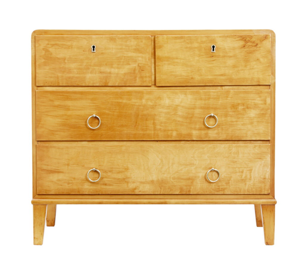 Mid 20th Century Scandinavian Birch Chest of Drawers — image 2