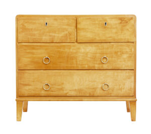 Mid 20th Century Scandinavian Birch Chest of Drawers — thumbnail 2