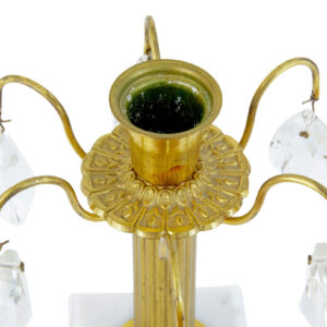 Small Pair of 1950’s Ornate Cut Glass Candlesticks — thumbnail 3