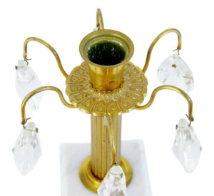 Small Pair of 1950’s Ornate Cut Glass Candlesticks — thumbnail 4