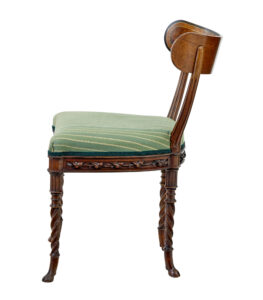 Eclectic 19th Century Carved Walnut Desk and Chair — thumbnail 10