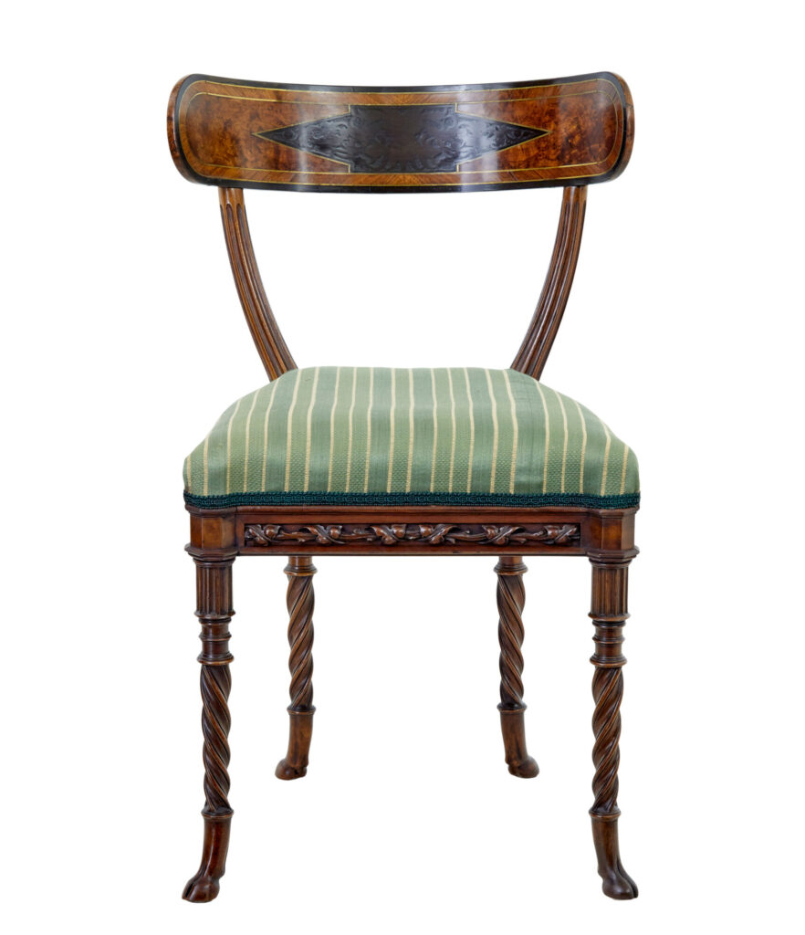Eclectic 19th Century Carved Walnut Desk and Chair — image 11