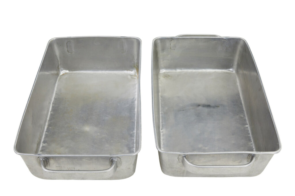 Pair of 1920’s Large Scandinvian Stainless Steel Trays — image 3