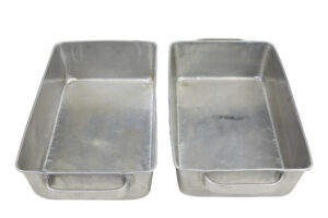 Pair of 1920’s Large Scandinvian Stainless Steel Trays — thumbnail 3