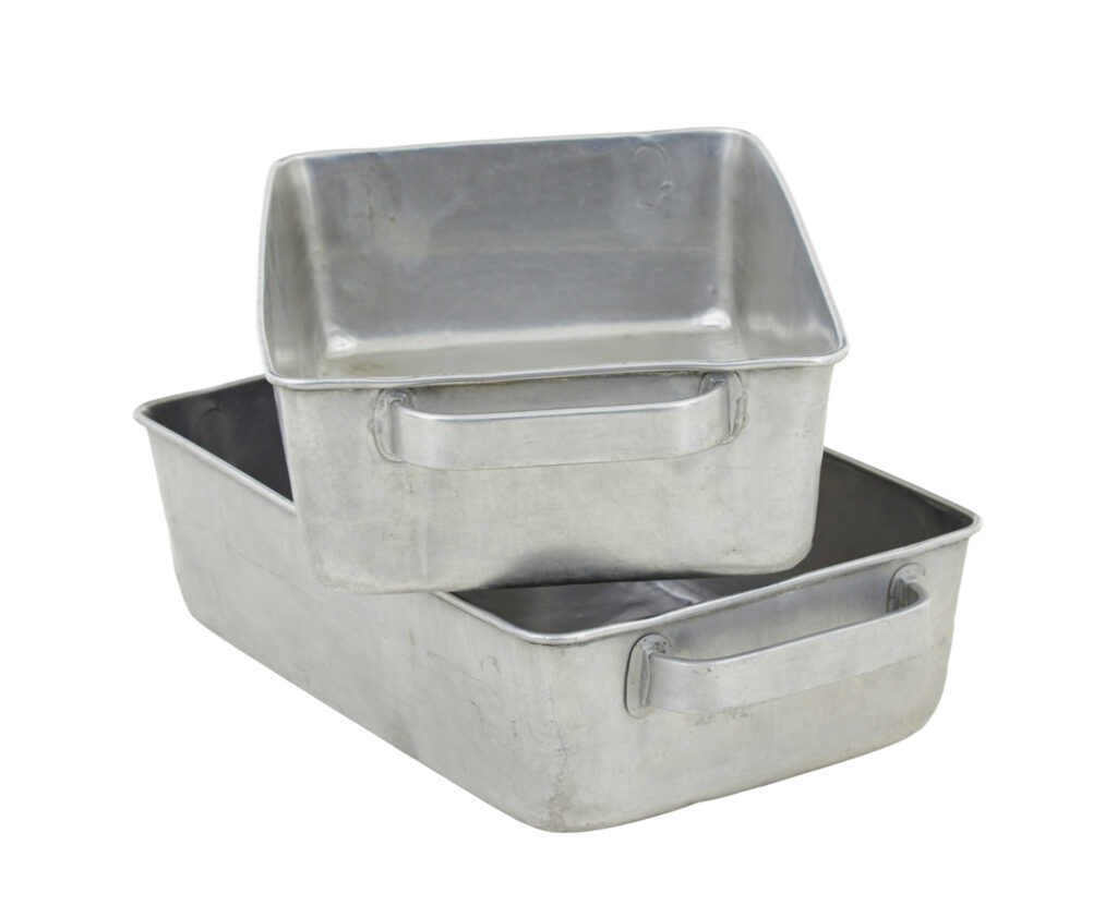 Pair of 1920’s Large Scandinvian Stainless Steel Trays — image 5