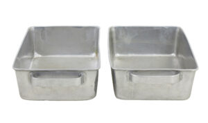 Pair of 1920’s Large Scandinvian Stainless Steel Trays — thumbnail 4