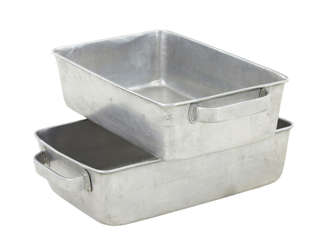 Pair of 1920’s Large Scandinvian Stainless Steel Trays