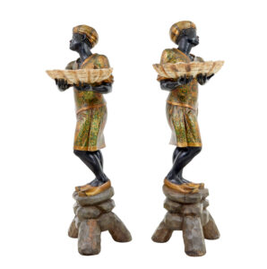 Pair of Large Decorative Carved Blackamoor Figures — thumbnail 11