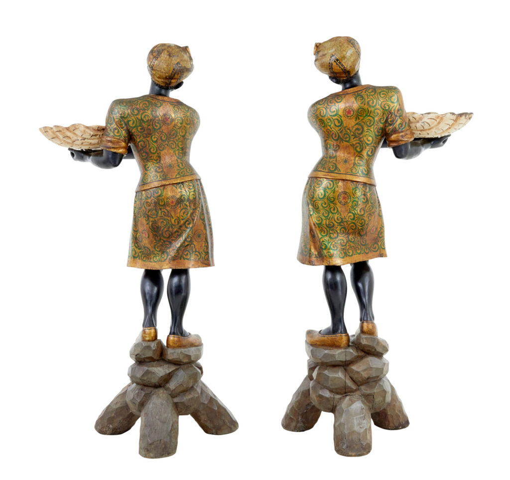 Pair of Large Decorative Carved Blackamoor Figures — image 10