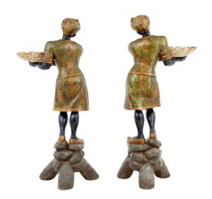 Pair of Large Decorative Carved Blackamoor Figures — thumbnail 10