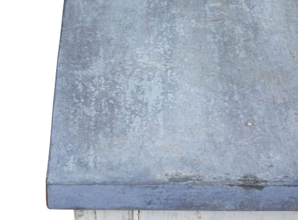 Large Early 20th Century Pine and Zinc Industrial Table — image 3