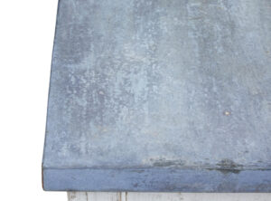 Large Early 20th Century Pine and Zinc Industrial Table — thumbnail 3