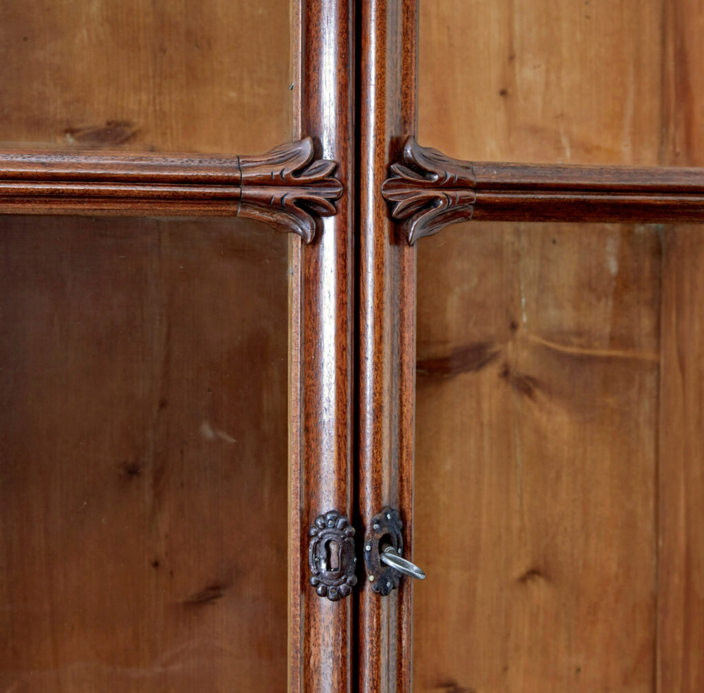 Danish Mid 19th Century Mahogany Glazed Display Cabinet — image 8