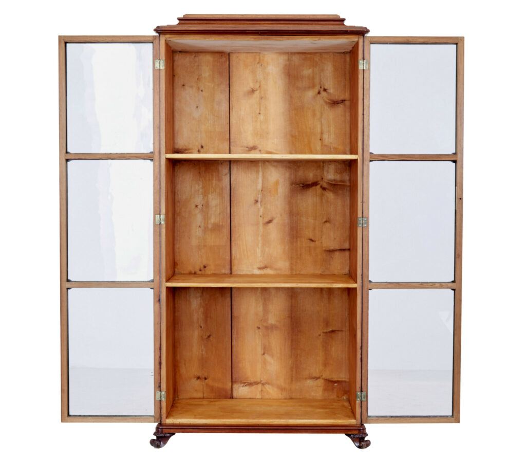 Danish Mid 19th Century Mahogany Glazed Display Cabinet — image 5