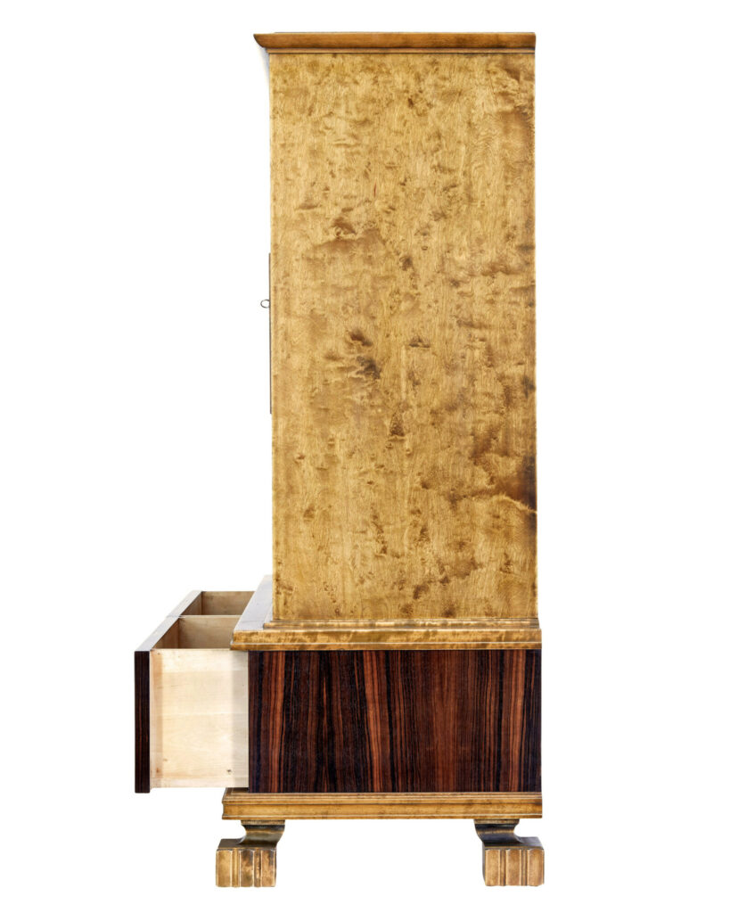 Swedish Art Deco Burr Birch Cabinet — image 9