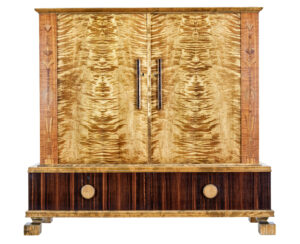 Swedish Art Deco Burr Birch Cabinet — thumbnail 11