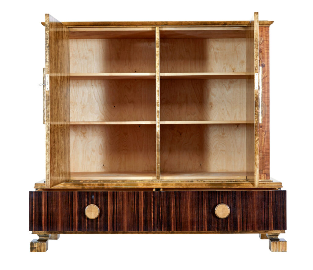 Swedish Art Deco Burr Birch Cabinet — image 10