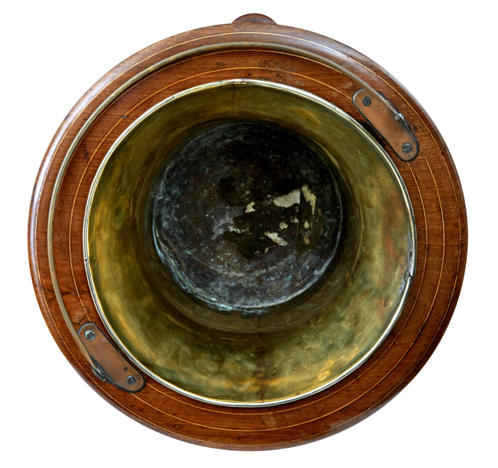 19th Century Dutch Marquetry Wine Cooler Ice Bucket — image 3