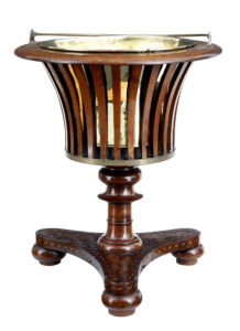 19th Century Dutch Marquetry Wine Cooler Ice Bucket — thumbnail 1