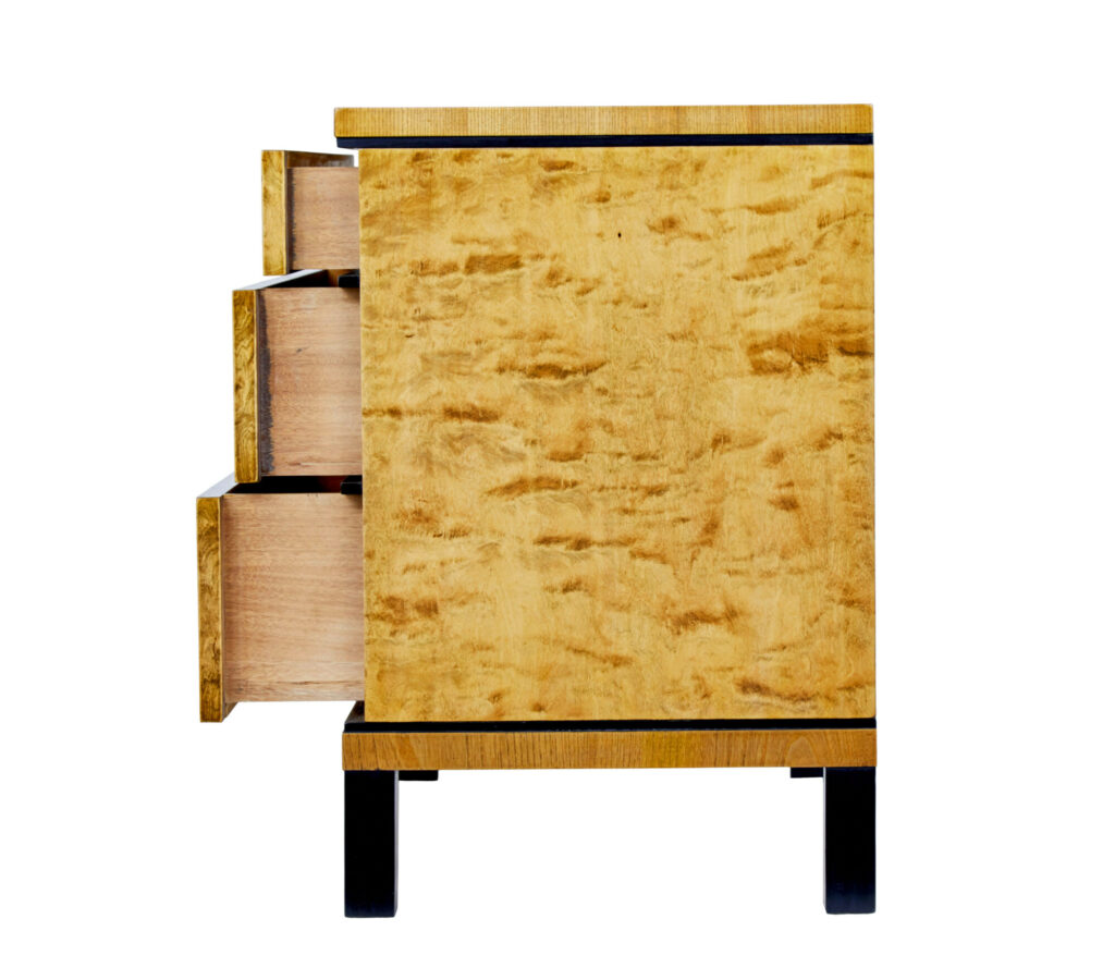 Mid Century Scandinavian Birch Chest of Drawers — image 7