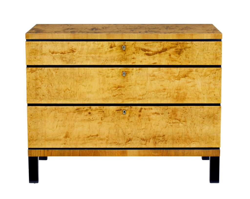 Mid Century Scandinavian Birch Chest of Drawers — image 2