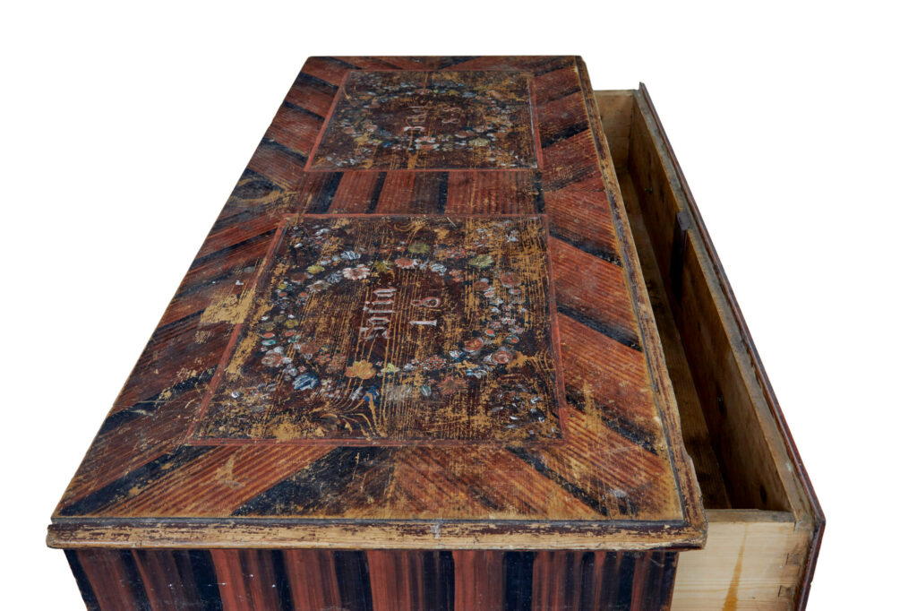 Large Hand Painted 19th Century Chest of Drawers — image 2