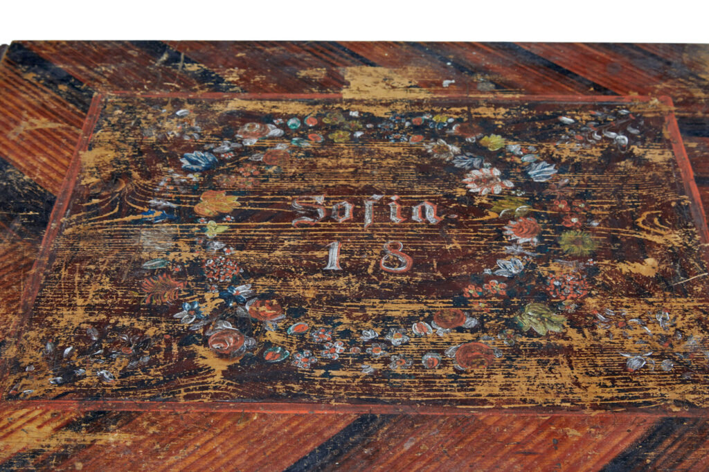 Large Hand Painted 19th Century Chest of Drawers — image 3