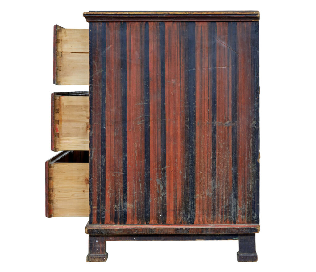 Large Hand Painted 19th Century Chest of Drawers — image 9