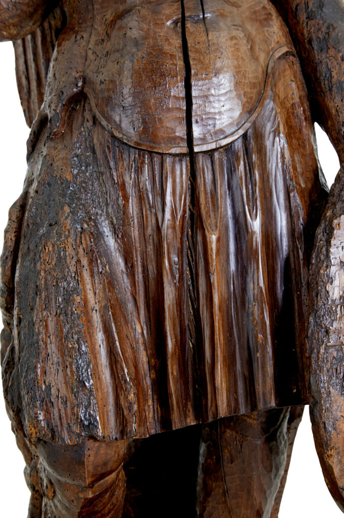 17th Century Carved Limewood Figure of St Michael — image 3