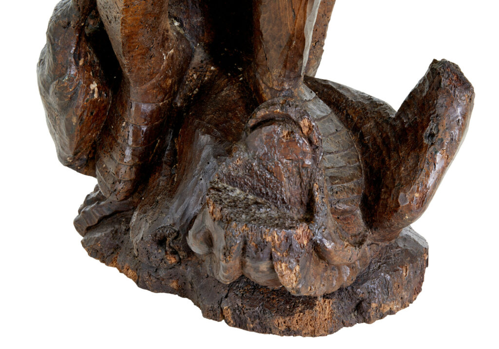 17th Century Carved Limewood Figure of St Michael — image 2